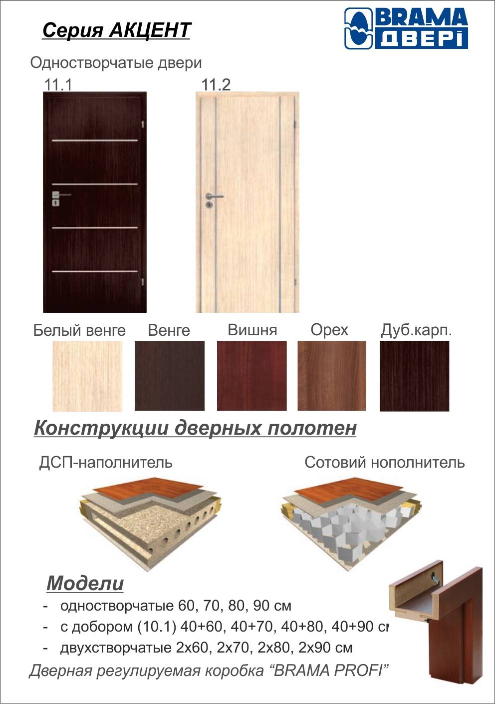 Двери BRAMA, серия АКЦЕНТ