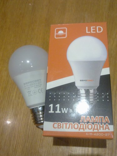 LED лампа світодіодна 11Вт 4000К "Евросвет" - аналог лампи розжарювання 120Вт!